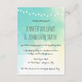 Convites de casamento de aquarela náutica