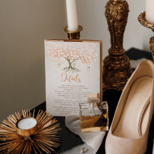 Convites de casamento de árvores de folha de folha