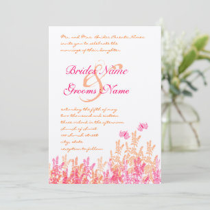 Convites de casamento de borboletas de flores de C