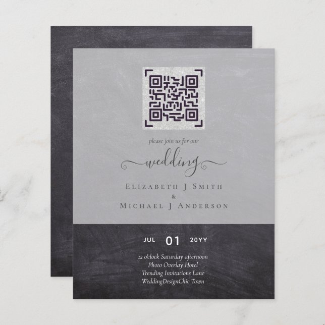 CONVITES DE CASAMENTO de Código de Verificação de  (Frente/Verso)