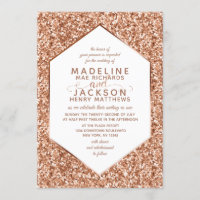 Convites De Casamento De Confetti Com Glitter Dour