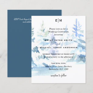 Convites de casamento de Esqui de Árvores de Mont