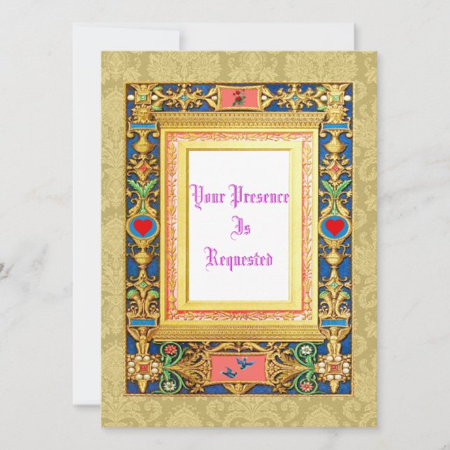 Convites de casamento de estilos medievais (Frente)