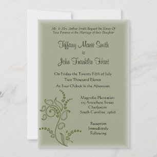 Convites De Casamento De Flor De Oliva