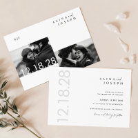 Convites de casamento de Fotografia Monocromática