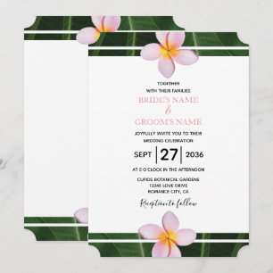 Convites De Casamento De Frangipani Plumeria Rosa