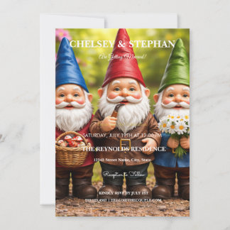 Convites de Casamento de Gnomos para Download Inst