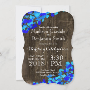 Convites de casamento de madeira de marrã russa de