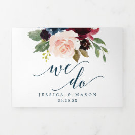 Convites De Casamento De Marinho De Borgonha De Tr