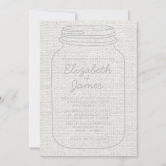 Convites De Casamento De Mason Jar, Ruptura De Pra