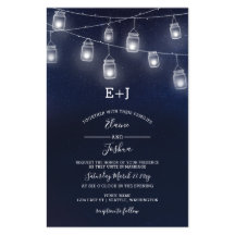 Convites De Casamento De Mason Jars, Noite De Orça