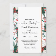 Convites de casamento de Natal