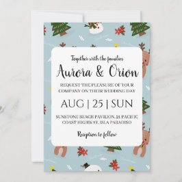 convites de casamento de natal com tipografia eleg