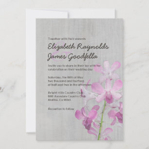 Convites de Casamento de Orquídea Vintage