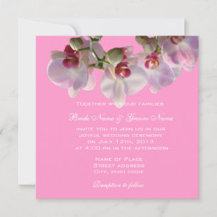 Convites de casamento de orquídeas felizes para se
