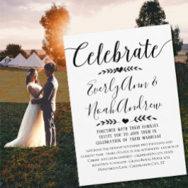 Convites de Casamento de Papel Kraft com Tipografi