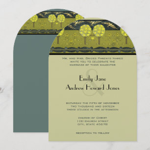 Convites de Casamento de Pássaros Vintage Floresta