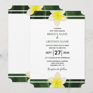 Convites de Casamento de Plumeria Frangipani Amare