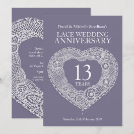 Convites de casamento de renda coração 13 anos