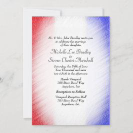 Convites de Casamento de Stripe Patriótico