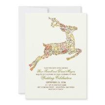 Convites De Casamento De Terra De Madeira De Deer 