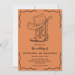 Convites de casamento do Modern Boho Ocidental