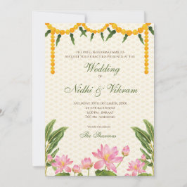 Convites de casamento do sul da Índia & convites d