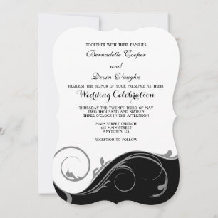 Convites de casamento do suporte para espiral de C