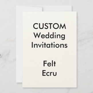 Convites de Casamento ECRU de FELT Personalizado 5