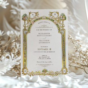 Convites de Casamento Elegância Real Vitoriana
