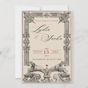 Convites de Casamento Elegantes (Coleção A6)