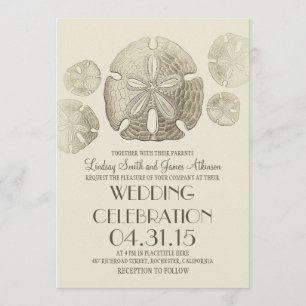 Convites de casamento elegantes da praia dos