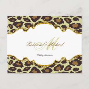 Convites de casamento elegantes do leopardo