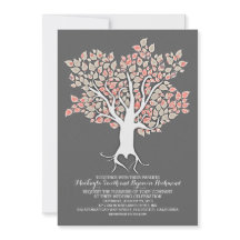 Convites de casamento elegantes e modernos da árvo