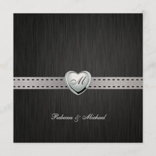 Convites de Casamento Elegantes (Em Branco) com Mo