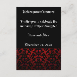 Convites de casamento elegantes em gótica de 3,5"