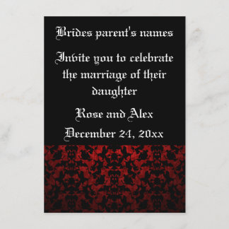 Convites de casamento elegantes góticos de 4,5" x
