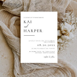 Convites de Casamento Elegantes Minimalistas Moder