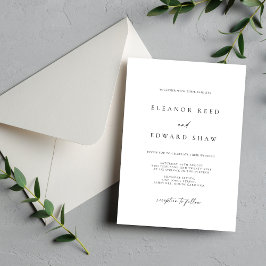 Convites de Casamento Elegantes Minimalistas Moder