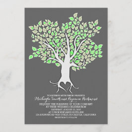Convites de casamento elegantes para a mint tree