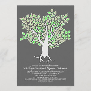 Convites de casamento elegantes para a mint tree