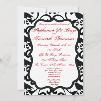 Convites de casamento elegantes para Rico de renda