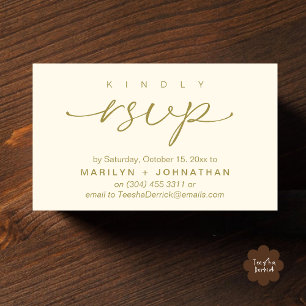 Convites de Casamento Elegantes RSVP via Telefone