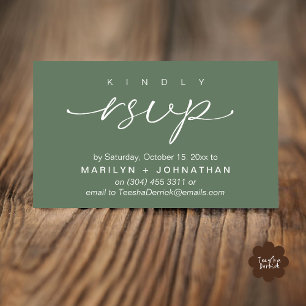 Convites de Casamento Elegantes RSVP via Telefone