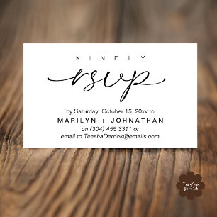 Convites de Casamento Elegantes RSVP via Telefone