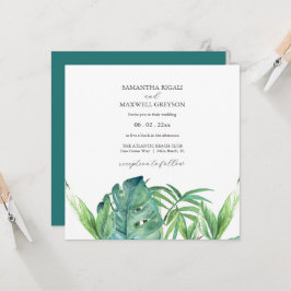 Convites de Casamento em Destino Tropical Palmeira