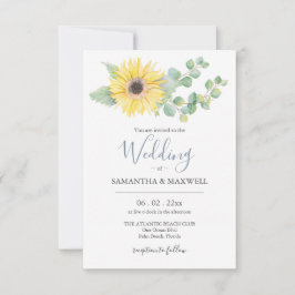 Convites De Casamento Em Uma Floral De Aquarela Or