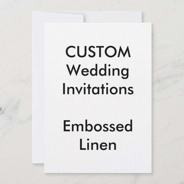 Convites de casamento embOSSADOS personalizados 5" (Frente)