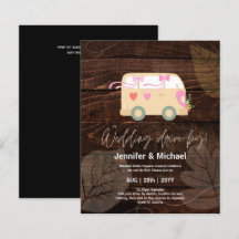 Convites de Casamento Enxutos para Drive-By com Or