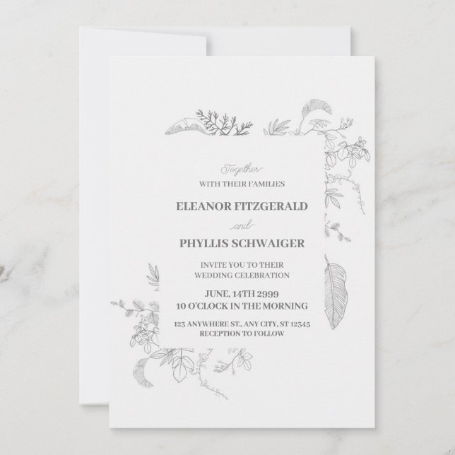 Convites de casamento exclusivos (Frente)